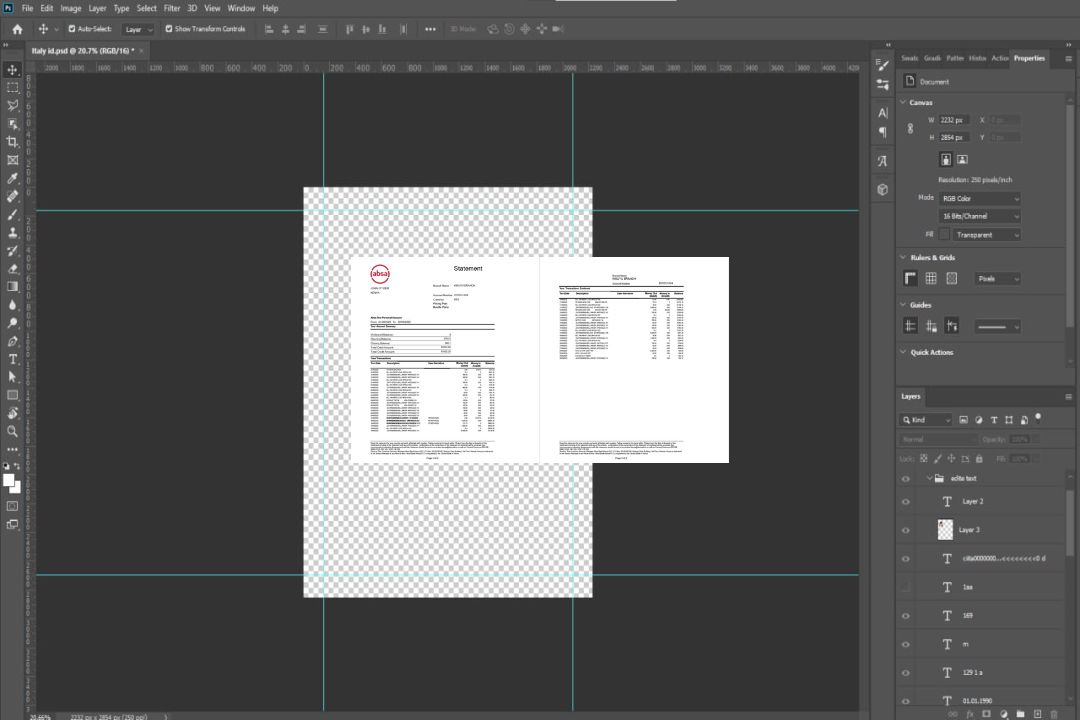 Relevé bancaire Kenya Absa Modèle Word et PDF, 2 pages template